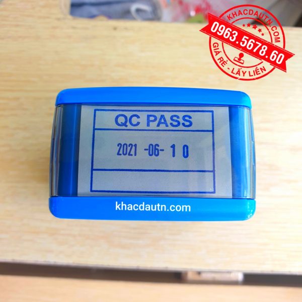 khắc con dấu QC - PASS, Kèm năm tháng ngày tùy chỉnh