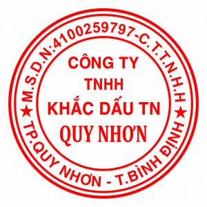 Nhận Khắc con dấu tròn tại Quy Nhơn, giao công con dấu và giao hàng tận nơi.